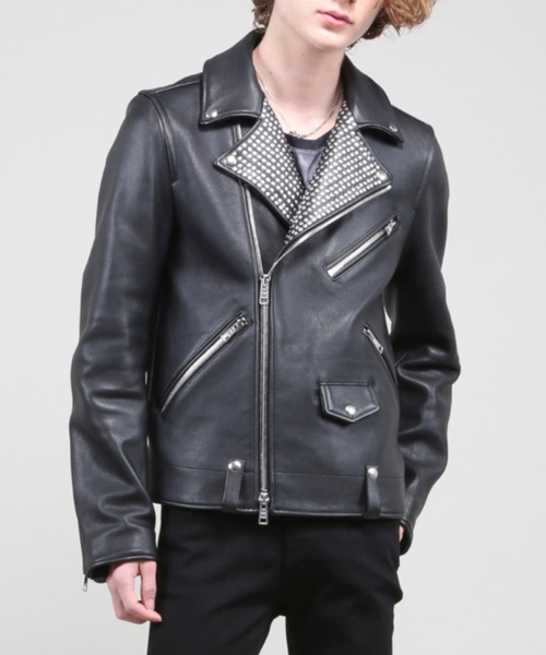 フォースピード 胸スタッズ付き ラグラン ライダース ジャケット 2025