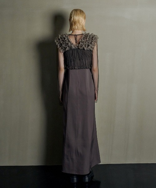 新品】エトユニベール ドレス Many way frill dress Many way frill