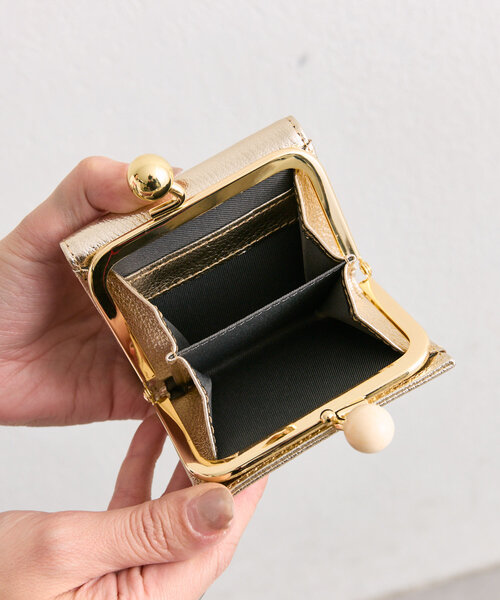 セール】【PEZ(ペッツ) ×ear】本革/コラボ三つ折りがま口財布（財布