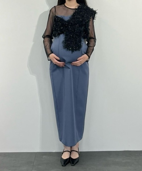 セール】フリンジグリッターノットドレス / fringe glitter knot dress