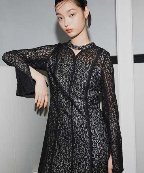 スウィッチングレースドレス / switching lace dress（ドレス