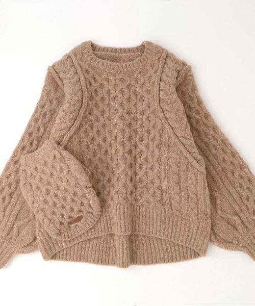 moncheri（モンシェリ）の「【リンクコーデSET】ケーブルドロップ