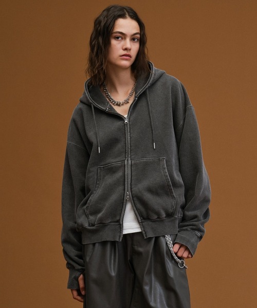 soerte（ソエルテ）の「Heavy weight double zip-up hoodie