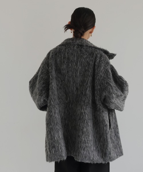 セール】シャギースタンドカラーコート（ステンカラーコート）｜hellam