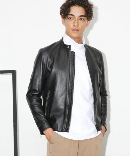 美品！ ARMANI JEANS 羊革 ライダースジャケット アルマーニ 美品