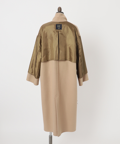 souple wool ダブルフェイスロングコート（チェスターコート）｜SLOBE