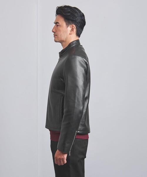 District United Arrows シングルライダース レザー メンズ シングル