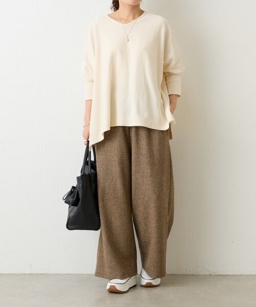 セール】ウエストリブネップツイードパンツ（その他パンツ