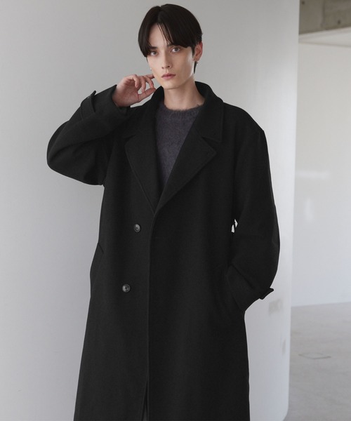 セール】【LUENNA】Oversized Double-Breasted Chester Coat