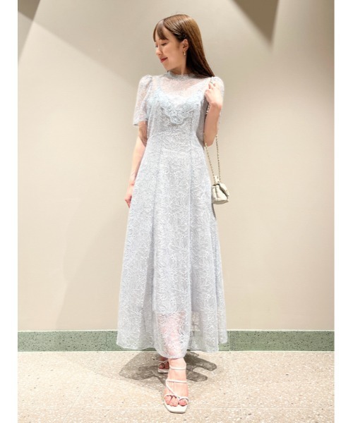 SNIDEL（スナイデル）の「シャイニーレースドレス（ワンピース）」 - WEAR