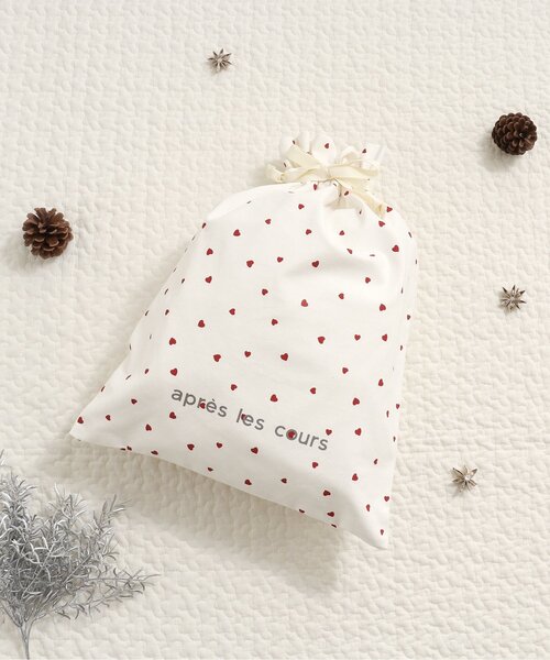 星・ストライプ・ハート柄巾着（中）（ラッピングキット）｜apres les