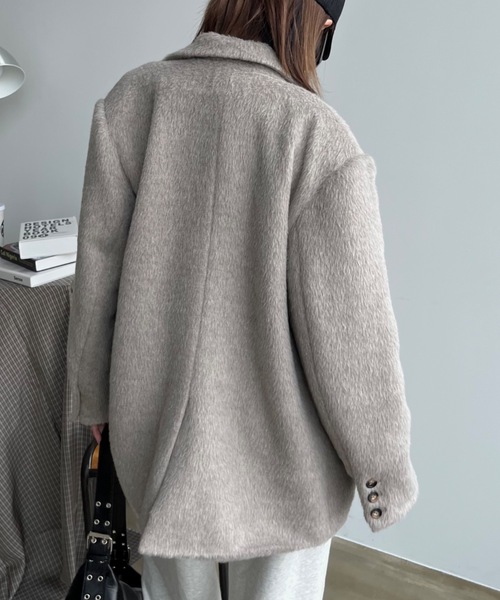 ♡̷ 】pellsiana シャギージャケット グレー FREAK'S STORE/シャギー