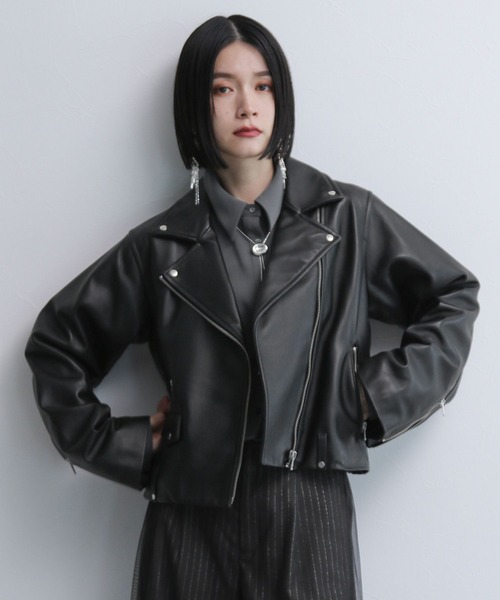 HARE（ハレ）の「レザーライダースジャケット(HARE)（ライダース