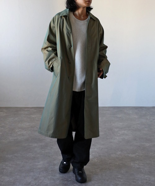 セール】【2WAY】 オーバーサイズ ルーズ ステンカラースタンドロング