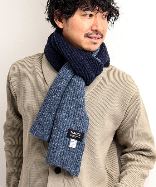 セール】【ROBERT MACKIE/ロバート・マッキー】2トーン リブニット