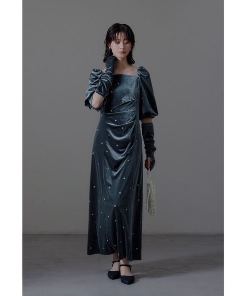 スイートハートベロアドレス 結婚式 二次会 成人式 同窓会 パーティー