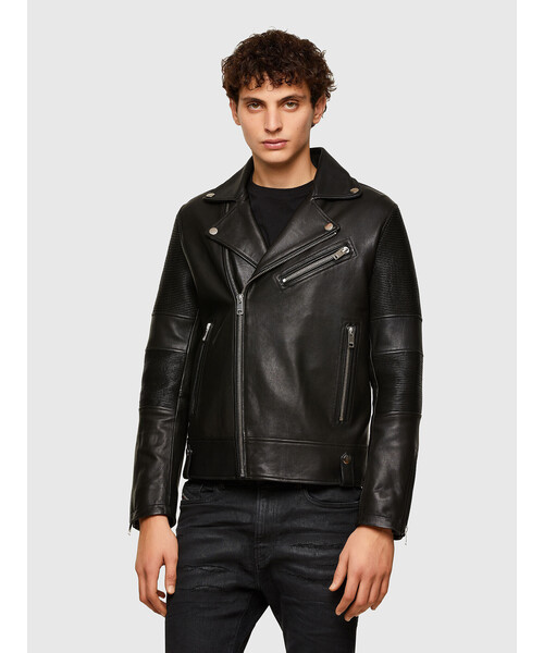 XL相当) DIESEL スエード ライダースジャケット ラムレザー カーキ XL