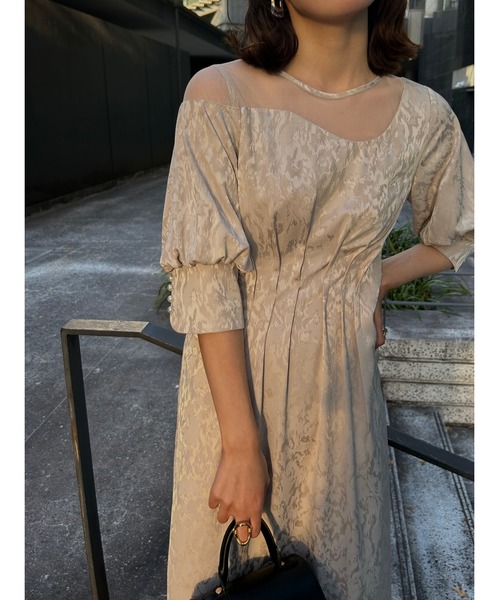 LE'RURE（リルアー）の「Meandering waist tuck flare dress（ドレス