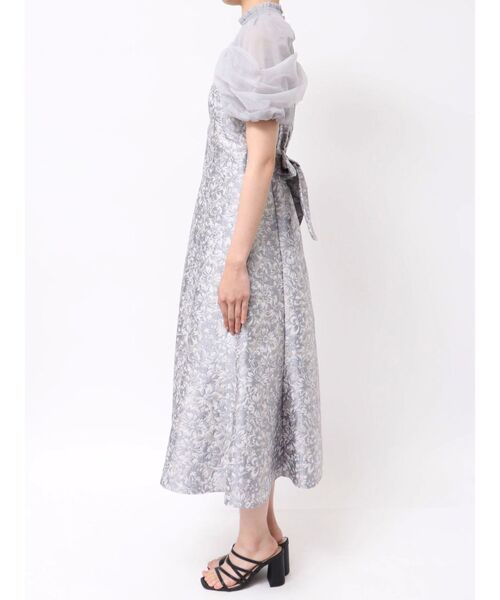 セール】シアーベールジャガードワンピース（ドレス）｜dazzlin