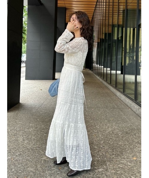 FRAY I.D（フレイアイディー）の「ティアードレースワンピース