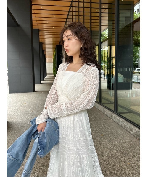 FRAY I.D（フレイアイディー）の「ティアードレースワンピース