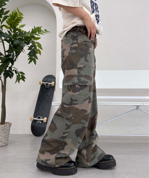 セール】ファスナーポケット柄カーゴパンツ（カーゴパンツ）｜sedacle