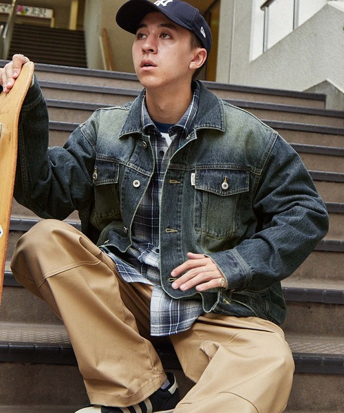 retock's】ビッグシルエット ヴィンテージライクオーバーダイデニム