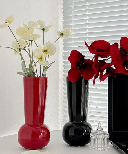 Luciano Vistosi】MURANO フラワーベース 花瓶 レッド 楽天市場