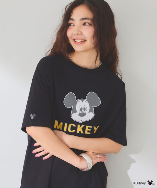 セール】【Disney/ディズニー】ミッキーマウスフェイスプリントTシャツ