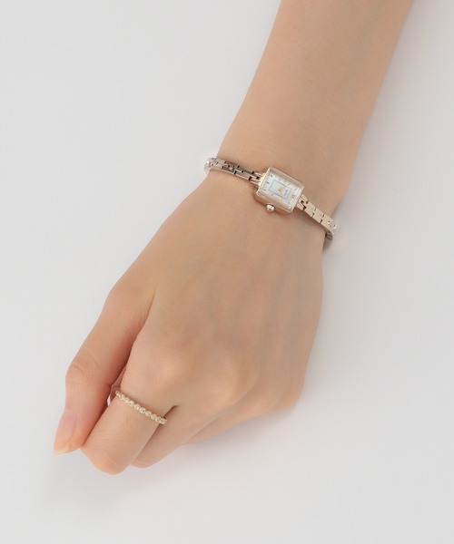 agete スクエアフェイスジュエリーウォッチ