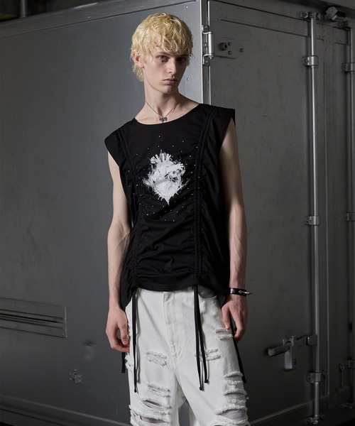 GRANCY（グランシー）の「【GRANCY】Shirring Design Rhinestone