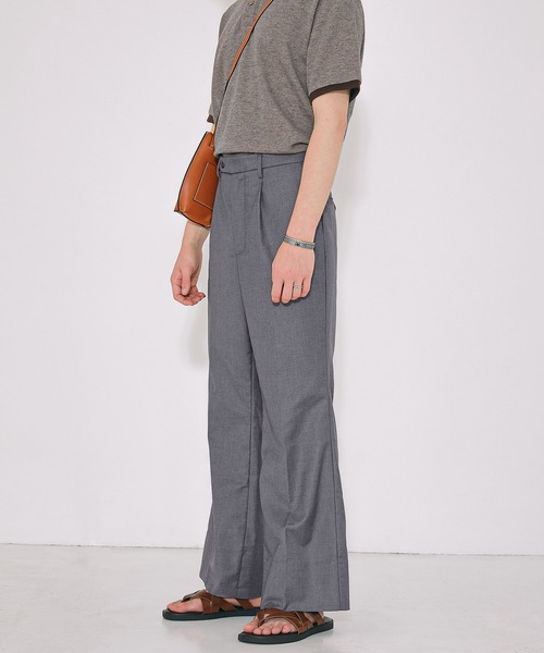 Wide Flare 1tuck slacks/ワイドフレアワンタックスラックス