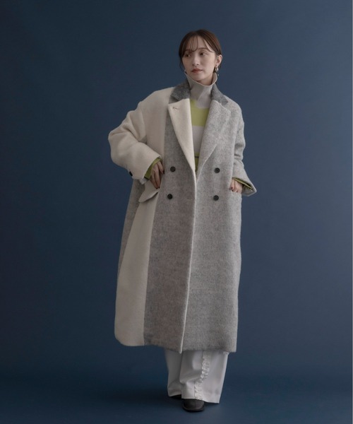 Eimee Lawミックスシャギー配色ロングコート