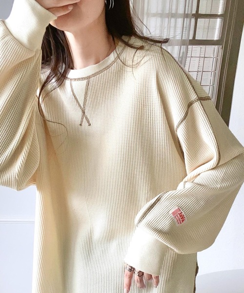 セール】《JaVaジャバ 別注》シンプルなのに格上げ。2way配色ワッフル