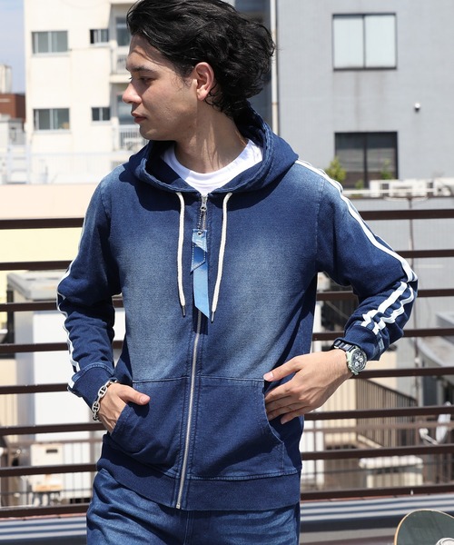 8(eight)（エイト）の「ラインデニムパーカー（パーカー）」 - WEAR