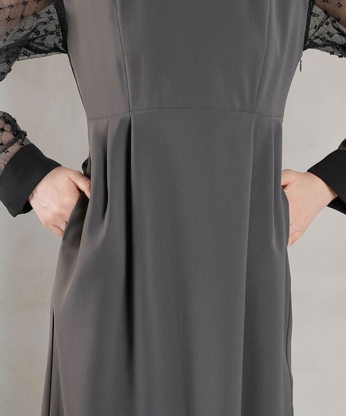 セール】ドットチュール シャツ ドレス パーティー 結婚式 お呼ばれ