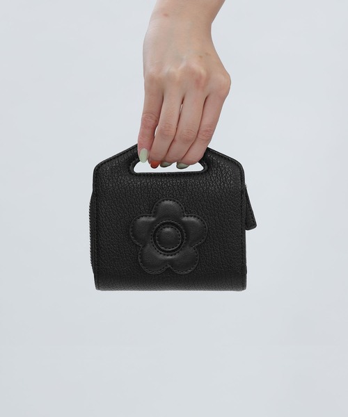 MARY QUANT ハンドル付き2WAYショルダーウォレット 新品ブラック