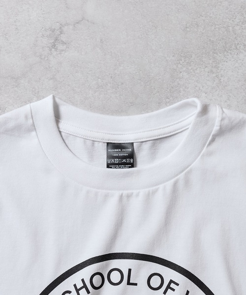 SCHOOL OF VISUAL COMEDY_T-SHIRT / スカルモチーフ サークルロゴ T