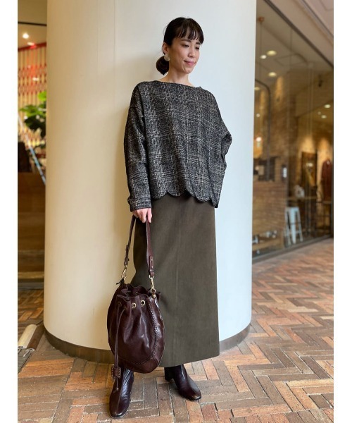 aosoaumei ビアズリー ウエストリブループチェックパンツ BEARDSLEY