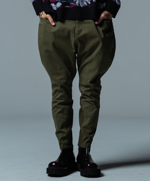 glamb シモンジョッパーズパンツ カーキ リブ切り替え サルエル glamb