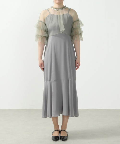 セール】【低身長用サイズあり】チュール ティアード ボレロ 3way