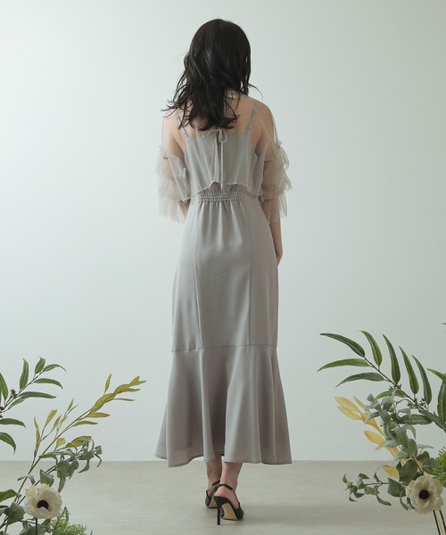 セール】【低身長用サイズあり】チュール ティアード ボレロ 3way