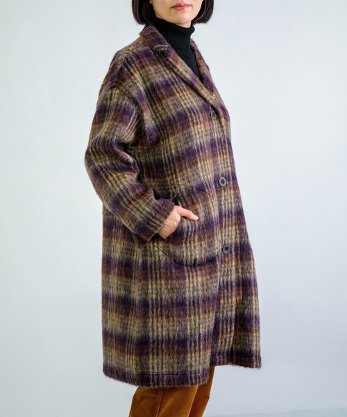 FABRIQUE en planete terre] WOOL CHECK JACKET COAT / ウールチェック
