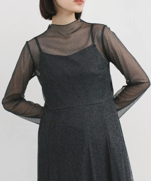 セール】kaene(カエン) ラメチュールメロウワンピース/100535