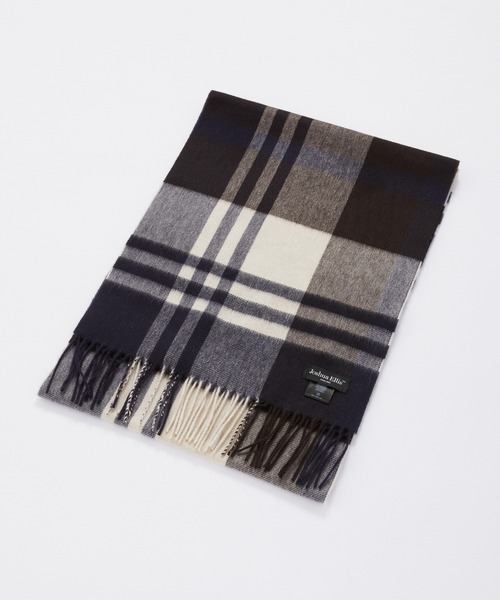 Joshua Ellis PLAID SCARF ジョシュア エリス 35×190 カシミヤ