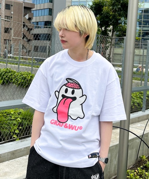 A'GEM/9 × .kom『GRAF&WU/グラフアンドウー』ゴーストキャラTシャツ