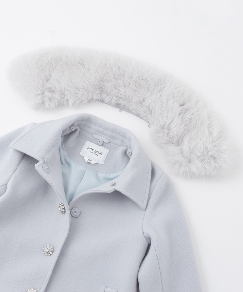 セール】フェイクファーカラーウールコート（ダッフルコート）｜kate