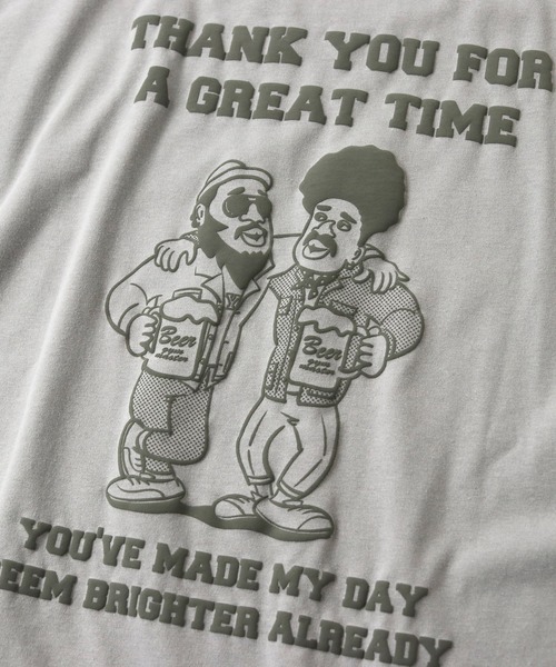 Powerhouse Gym ダメージ加工Tシャツ グレーMサイズ 5.6オンス