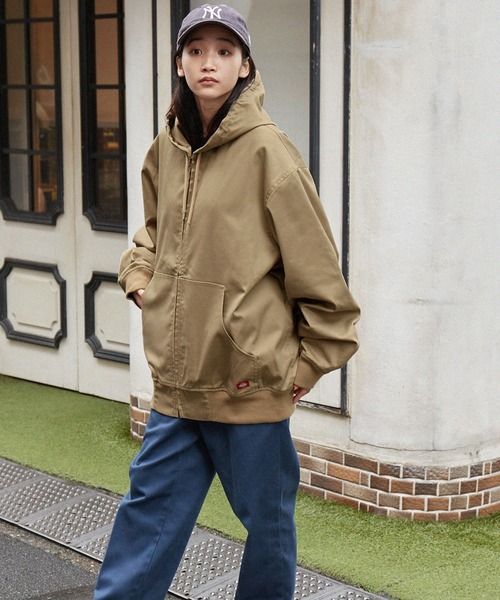 Dickies/ディッキーズ オーバーサイズ ストレッチツイル中綿フード