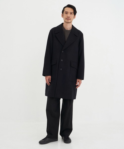 ATON】SUPER 160S DOUBLE SAXONY SEMI DOUBLE COAT／軽く羽織れる上質